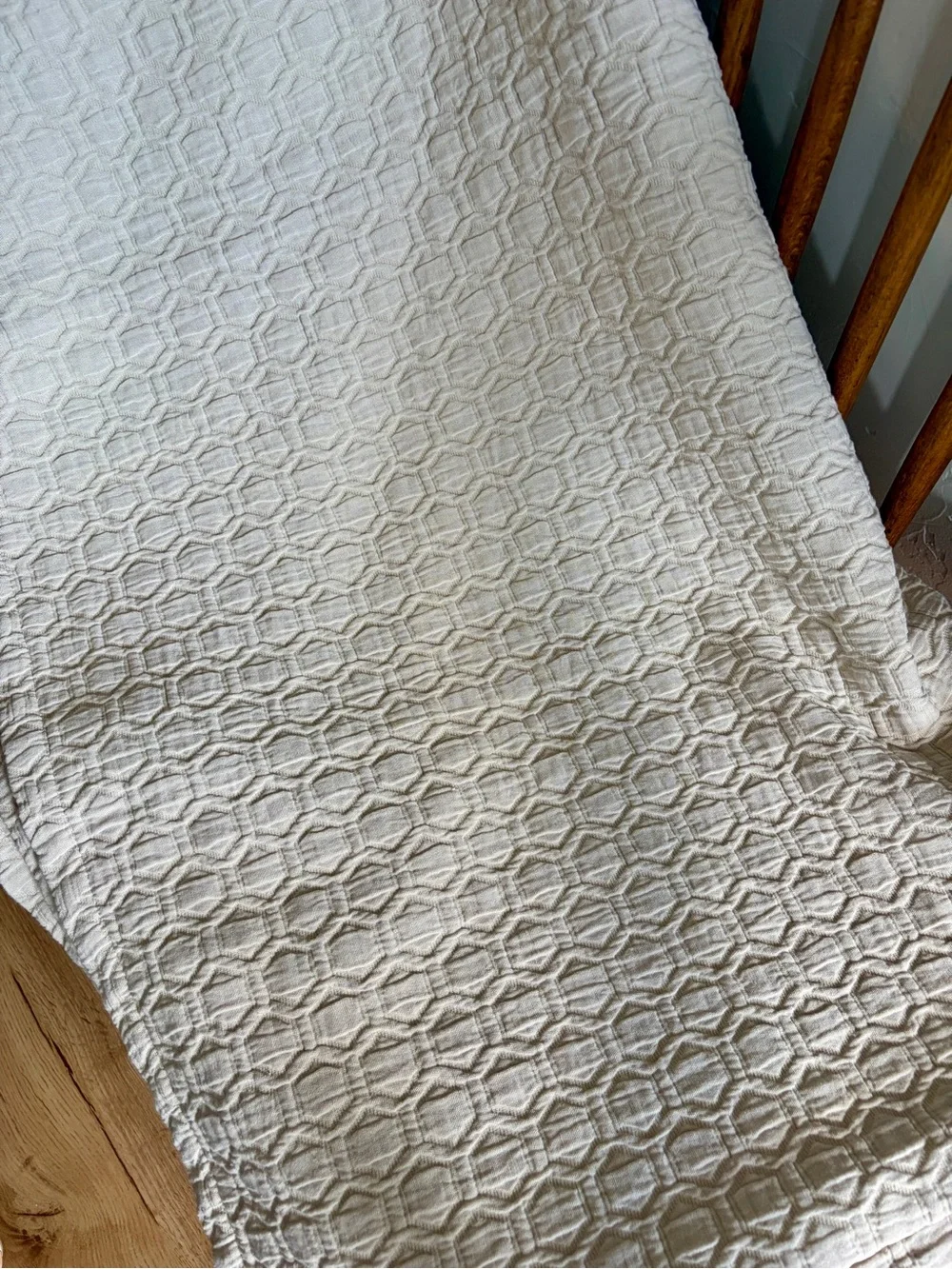 Peacock Alley Quilted Queen Coverlet - Linen Colored Cotton Bedspread